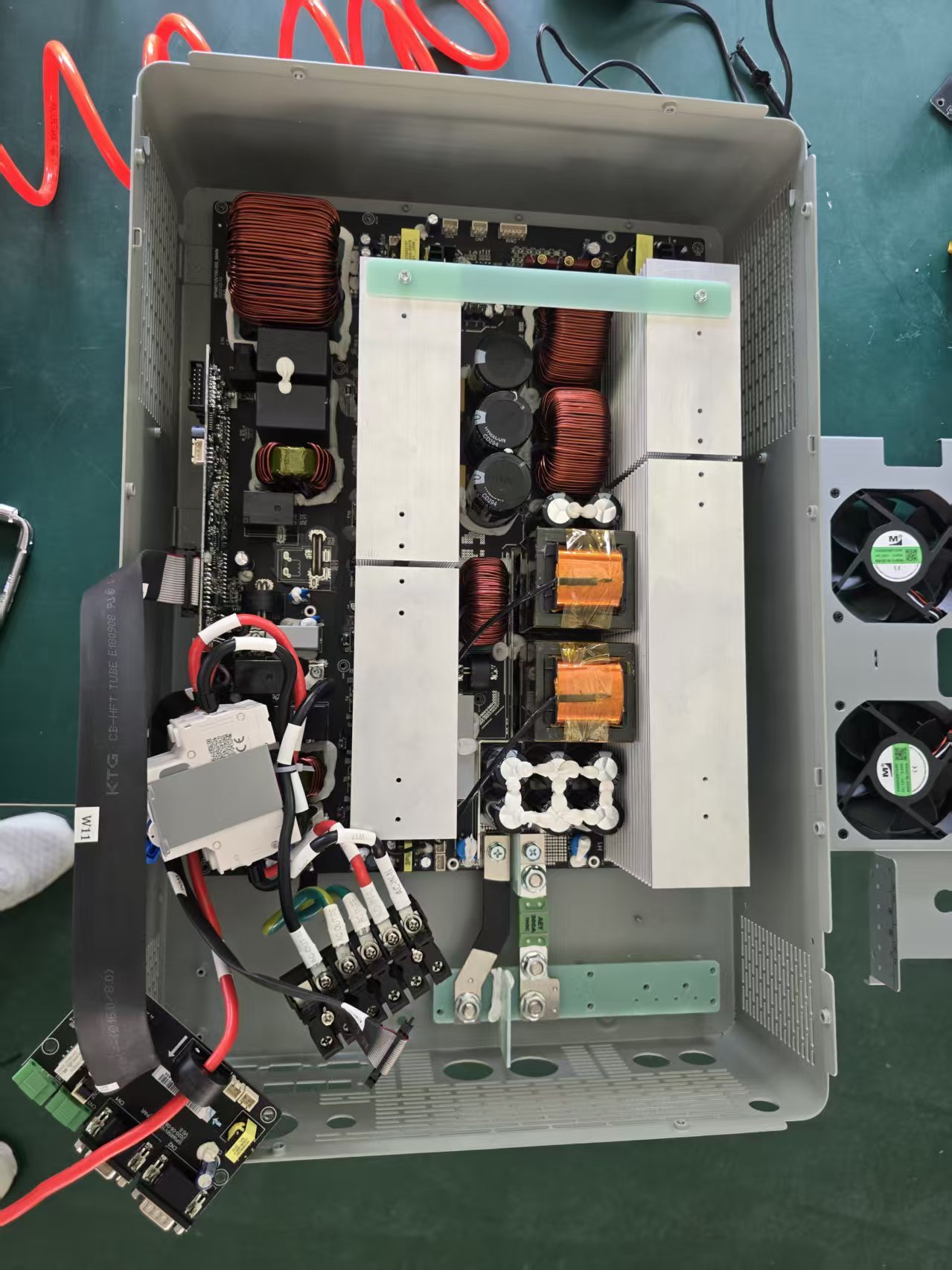 Solar panels on farmland